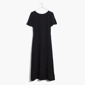 Madewell silk crewneck dress in polka dot size 12